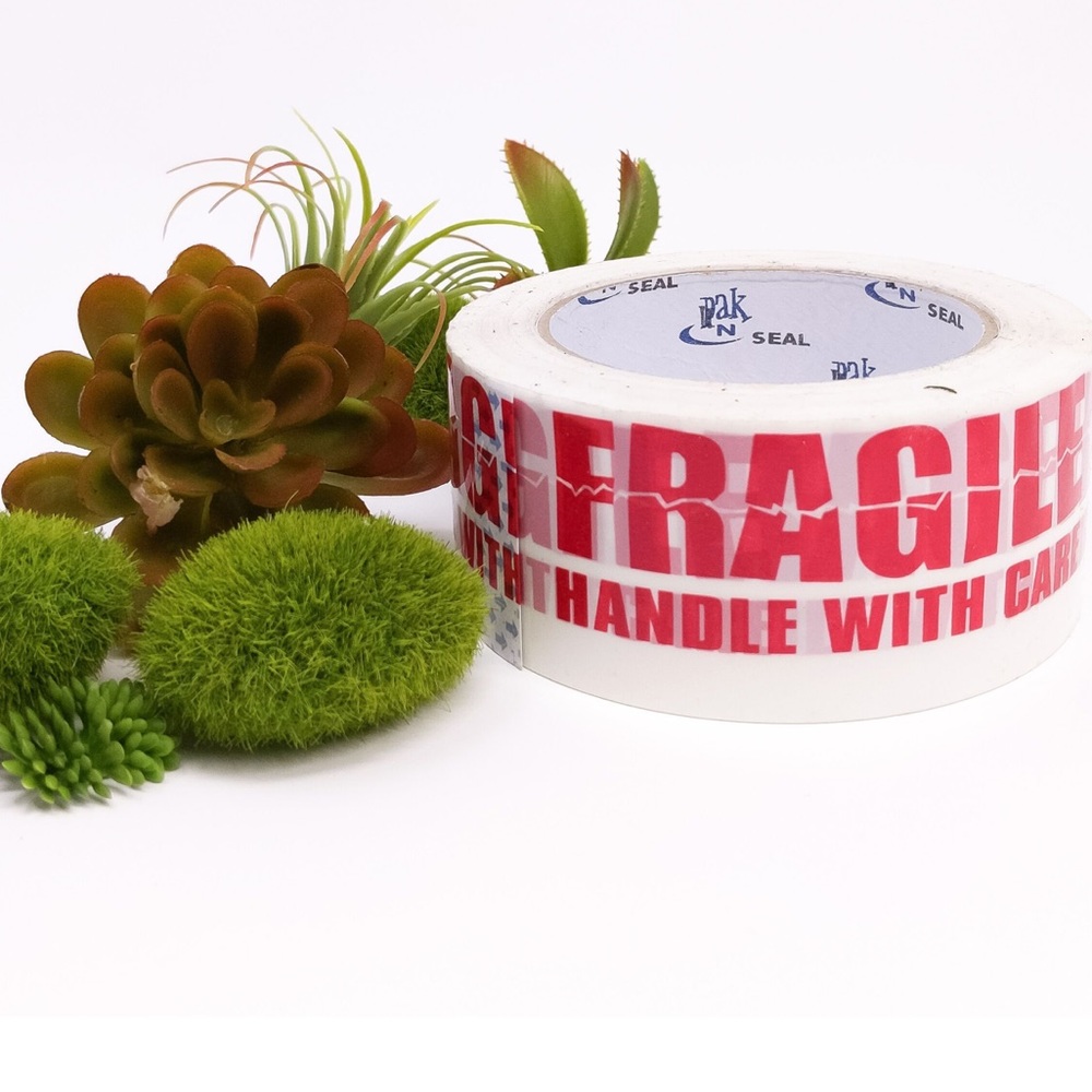CLEARANCE Fragile Tape 2"Wide x 110 yards FIRM - Picture 3 of 5